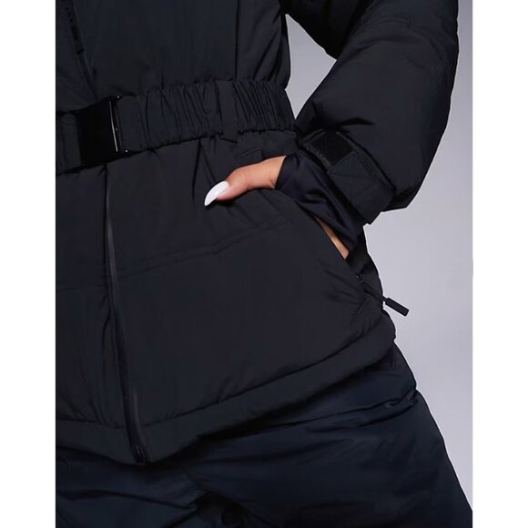 ASOS Curve 4505 Ski - Insulated Snow & Ski Belted Jacket in Black (16) - Picture 2 of 12